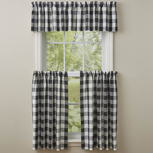 Wicklow Check Tiers - 36"L - Black & Cream