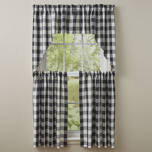 Wicklow Check Tiers - 36"L - Black & Cream