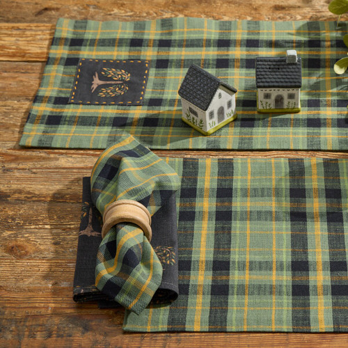 Willow Lane Plaid Table Runner 54"L