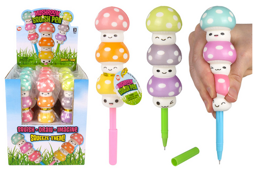 Stacked Mushroom Squish Pen - Assorted (Mystery)