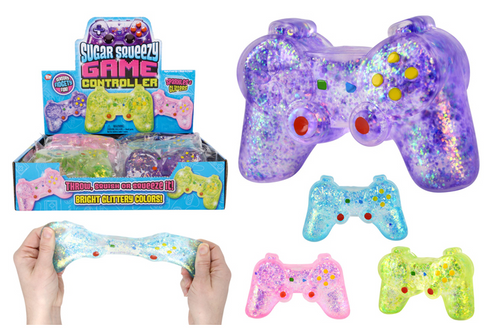 4.3" Sugar Squeezy Game Controller – Glittery Sugar Dough Stretch Toy