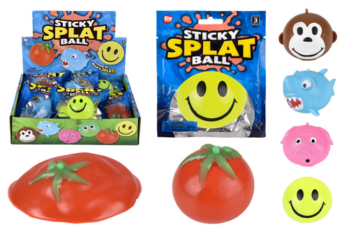 2.5" Sticky Splat Ball – Assorted Liquid-Filled Throwing Toys