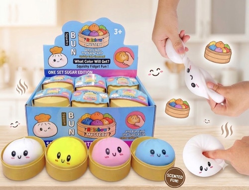 3" Standard Dumpling Squishy – Stress Relief Squeeze Toy -Assorted 