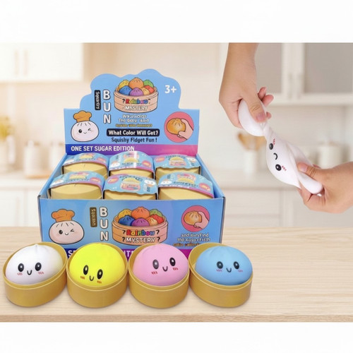 3" Standard Dumpling Squishy – Stress Relief Squeeze Toy -Assorted 