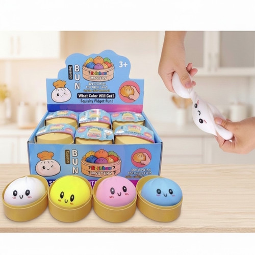 3" Standard Dumpling Squishy – Stress Relief Squeeze Toy -Assorted 