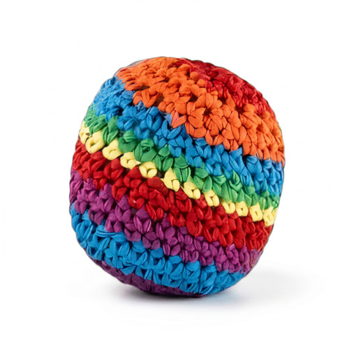 Crocheted Hacky Sack Footbag Toy – Colors May Vary