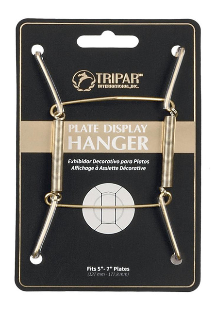 Tripar Brass Plate Wire Hanger – Fits 5" to 7" Plates & Bowls