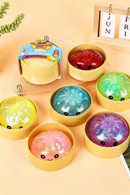 Glitter Dumpling Gel Bead Squishy Toy – Mystery Surprise Color