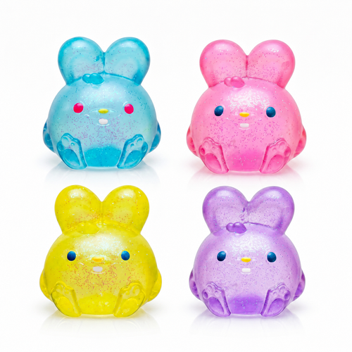 Mystery Color Glitter Bunny Sugar Dough Squishy