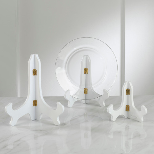 9" White Premium Wood Stand