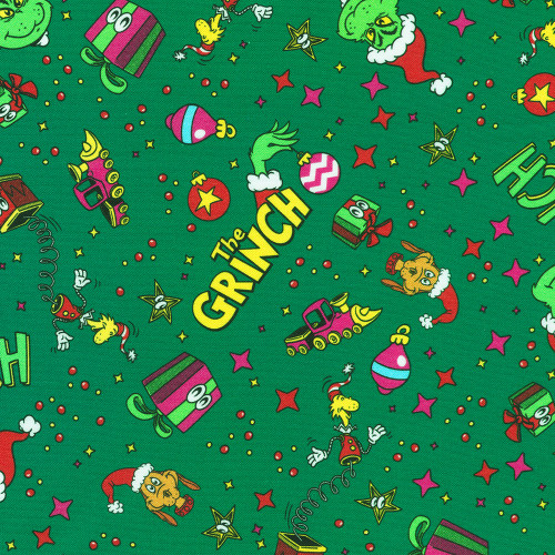 The Grinch & Max Christmas Cotton Fabric