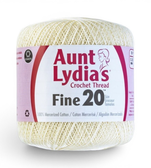Aunt Lydia's Fine Crochet Thread Size 20 - Natural