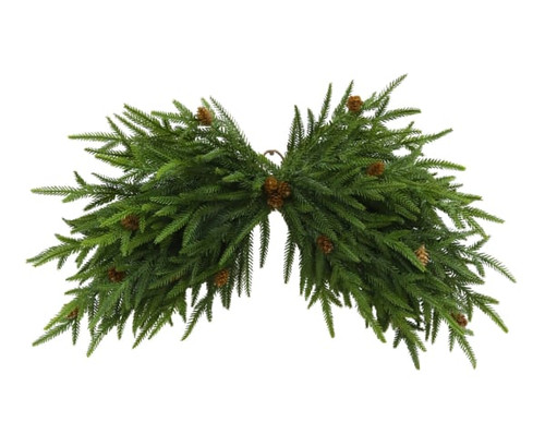 26"W Norfolk Pine (Soft Touch) with Mini Cone Swag