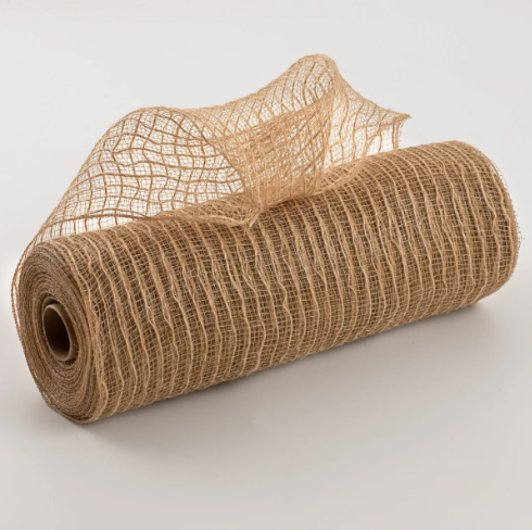 10" Natural Poly Jute Burlap Mesh Roll