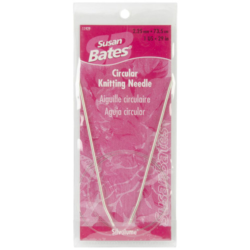 Susan Bates Silvalume Circular Knitting Needle - Size 1