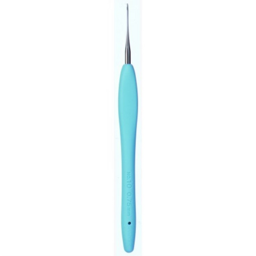 Clover Amour Steel Crochet Hook – Size No. 10 (0.75mm) Aqua Blue