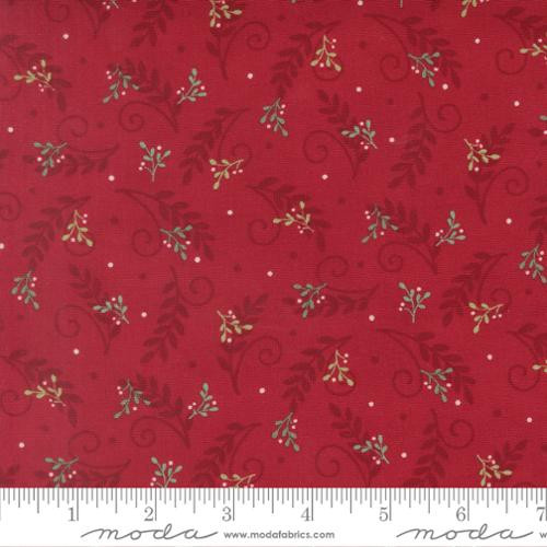When Snow Falls Winter Berry Sprigs Cotton Fabric