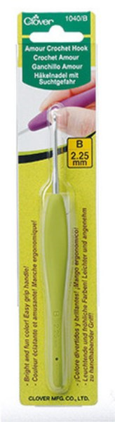 Clover Amour Crochet Hook – Size B (2.25mm) Lime Green