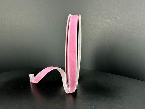 Pink Woven Vintage Velvet Ribbon 3/8" X 10YD