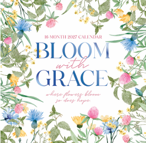 16-Month 2027 Wall Calendar - Bloom with Grace
