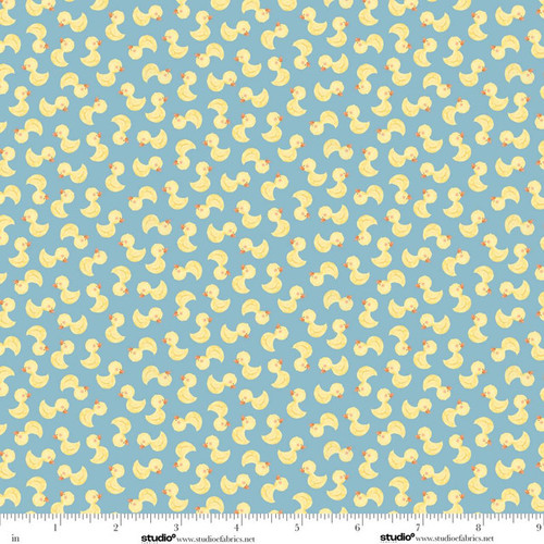 Lucky Duck Tossed Baby Ducks Cotton Fabric