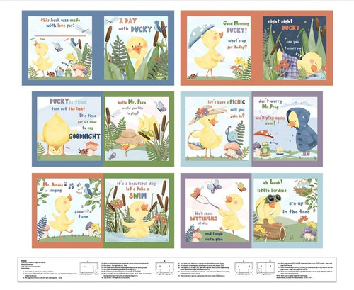 Lucky Duck Soft Cut & Sew Baby Book Fabric Panel