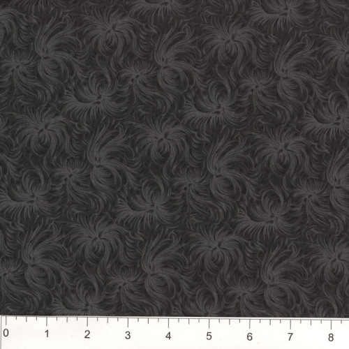 Daydream Black Swirl Tonal Cotton Fabric