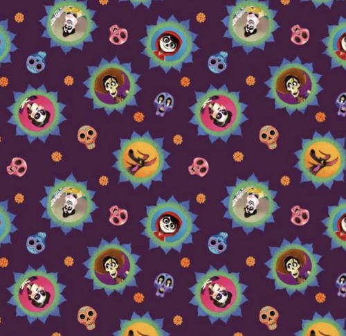 OFFICIAL LICENSED Disney Coco Badge Toss Fabric