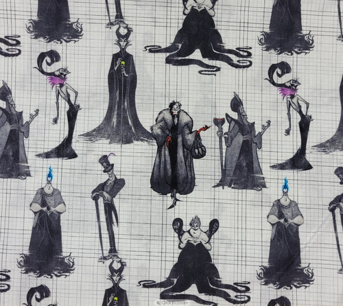 OFFICIAL LICENSED Disney Villains Shadows Character Fabric