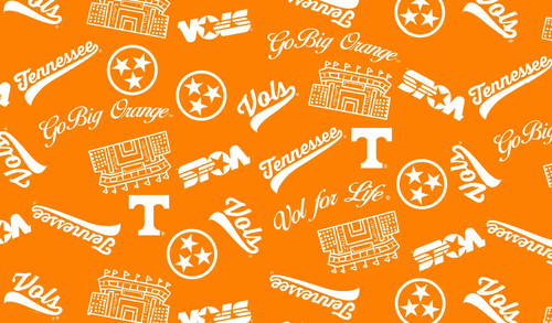 OFFICIAL LICENSED Tennessee Volunteers Stadium Cotton Fabric