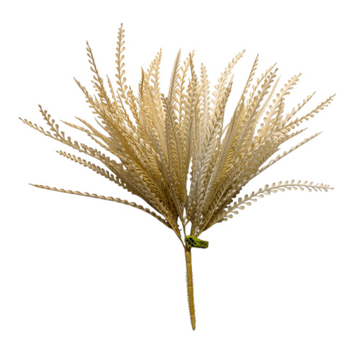 18" Warm Beige Bead Grass Bush