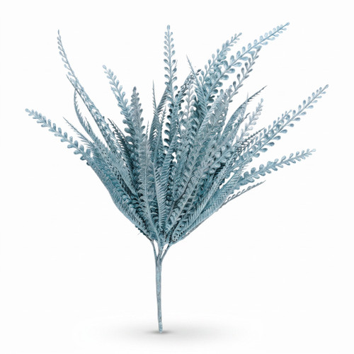 18" Blue Gray Bead Grass Bush