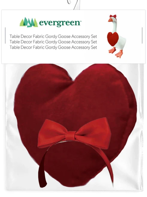 Gordy the Goose Valentine's Day Fabric Outfit Set (Tabletop)