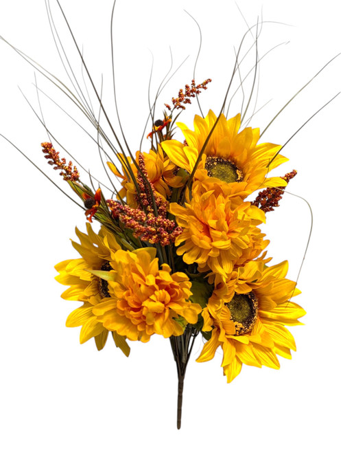 Gold Sunflower Mum Mixed Bush