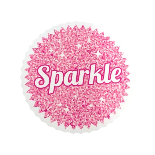 SPARKLE Pink Circle Sticker
