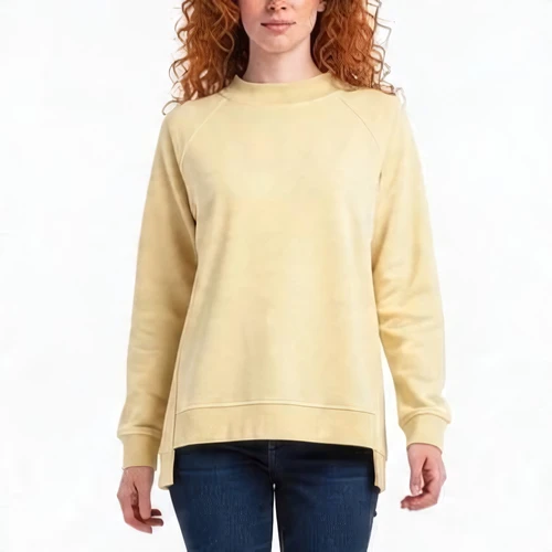 Oversized Lightweight Raglan Mock Neck Sweatshirt
