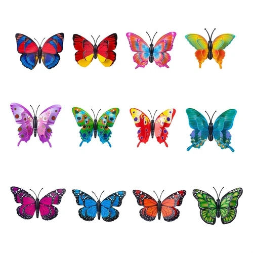 Colorful Magnetic Butterflies for Porch Geese, Flamingos & Décor