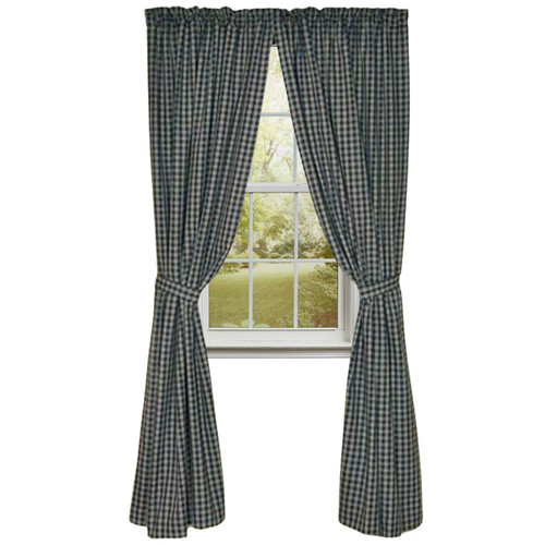 Sturbridge Unlined Panel Pair - 63"L - Navy