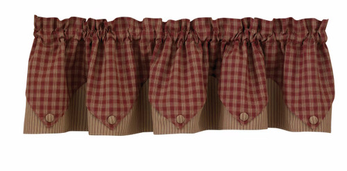 Sturbridge Point Lined Valance - Wine Sturbridge Point Lined Valance - Wine
