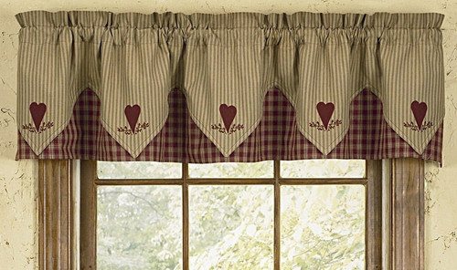 Sturbridge Heart Valance 72x15 Sturbridge Heart Valance 72x15