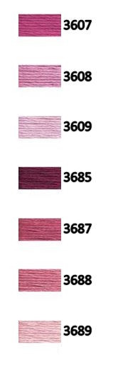 DMC Six-Strand Floss | Color Numbers 3607-3689