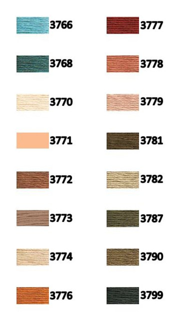 DMC Floss 3766-3799
