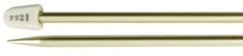 Susan Bates Silvalume Single Point Knitting Needles 14" Size 10 - Light Yellow