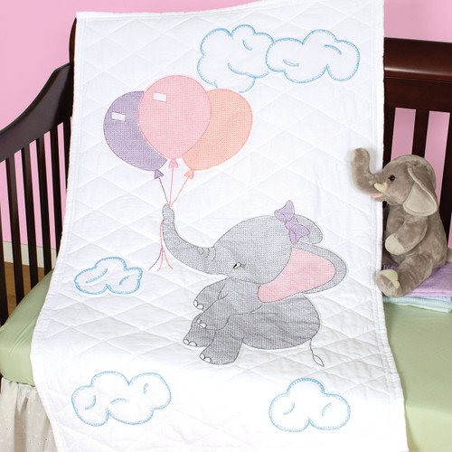 Elephant Crib Quilt Top