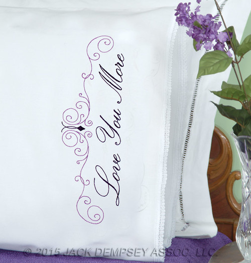 Love You/Love You More Lace Edge Pillowcases