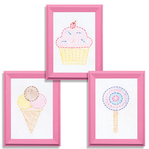 3pk Treats Beginner Embroidery Kit