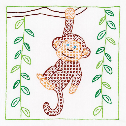 Monkey 9" Quilt Blocks