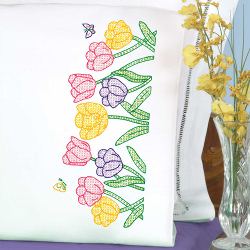 Beautiful Blooms Perle Edge Pillowcases