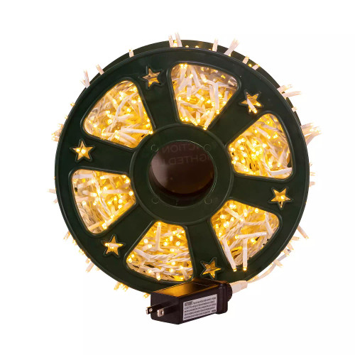 Warm White & White Wire LED Christmas Lights With Controller Warm White & White Wire LED Christmas Lights With Controller