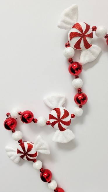 Peppermint Candy & Beads Garland Peppermint Candy & Beads Garland